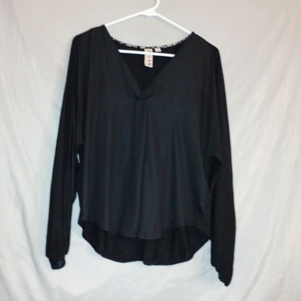 Small Dolan Elegant Black Long Sleeve Blouse